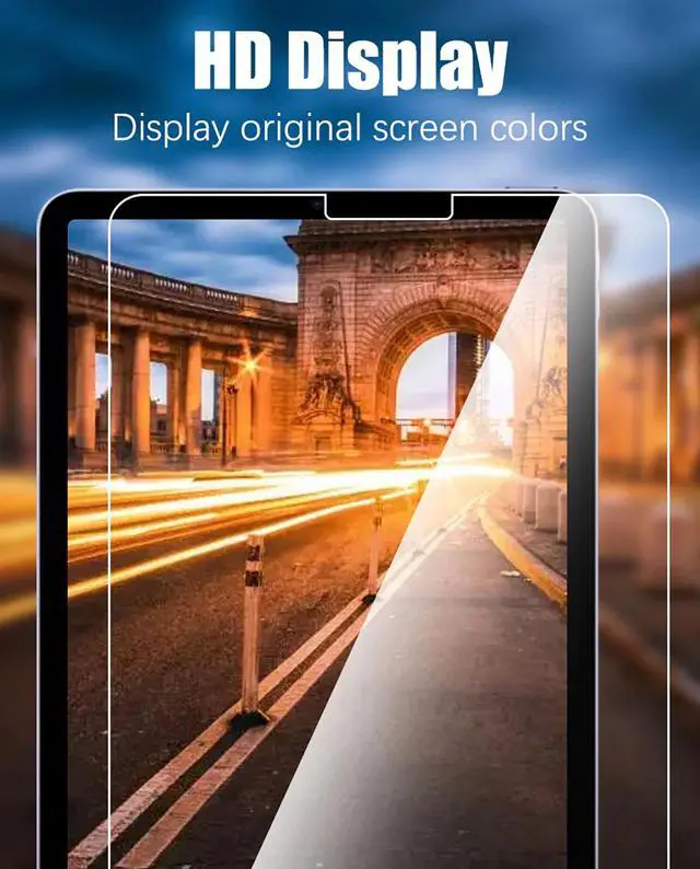 Alt view image 5 of 7 - For iPad Pro 11 inch 2022, 9H Clear Screen protector Tempered Glass,Scratch-Proof, Case friendly