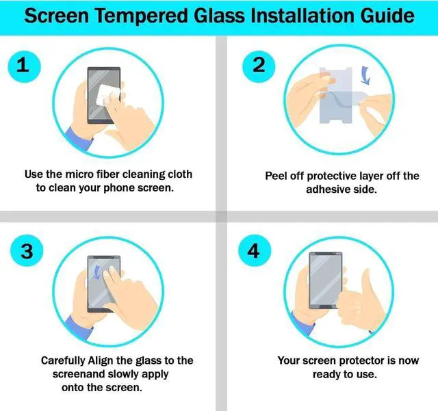Alt view image 6 of 6 - 5 Pack For Samsung Galaxy A36 5G ,HD Clear 9H Tempered Glass Screen Protector,Case Friendly