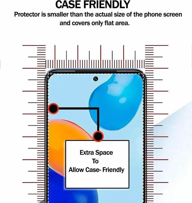 Alt view image 5 of 6 - 5 Pack For Samsung Galaxy A36 5G ,HD Clear 9H Tempered Glass Screen Protector,Case Friendly