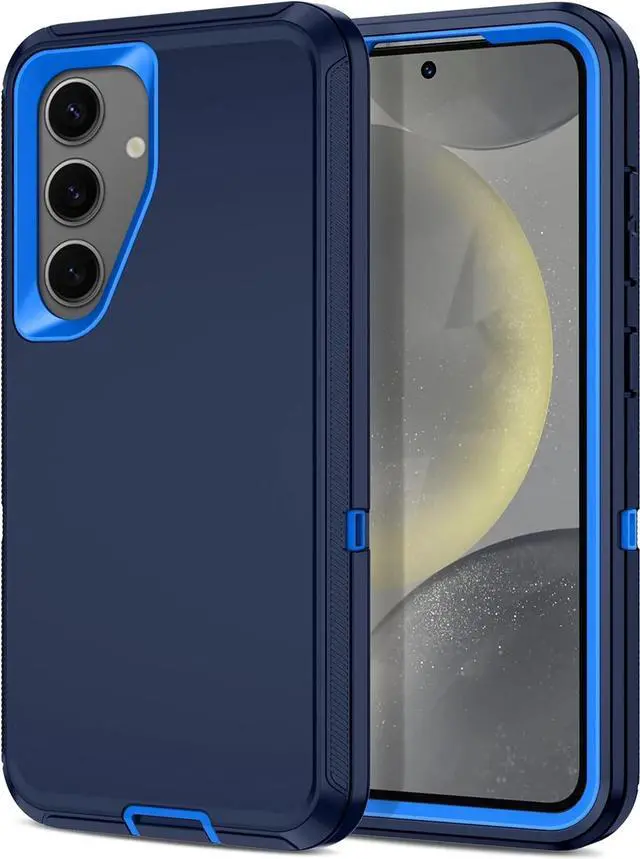 Main image of For Samsung Galaxy S24/S24 Plus/S24 Ultra Shockproof Military Defender Case,Dark Blue+Blue
