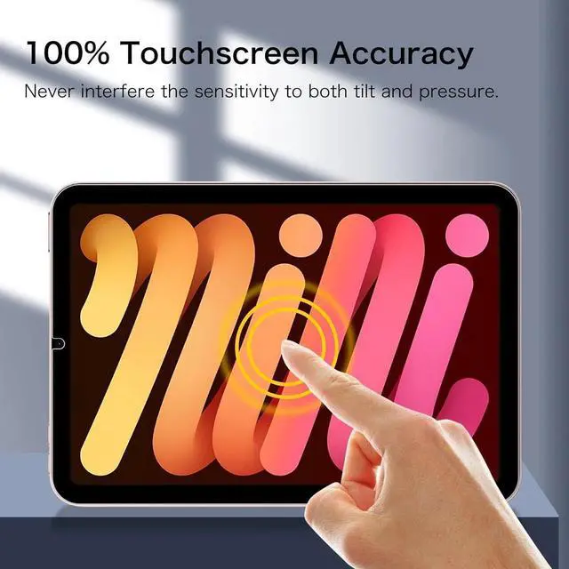 Alt view image 4 of 5 - For iPad Mini 6/Mini 7th Gen,9H Clear Tempered Glass Screen Protector