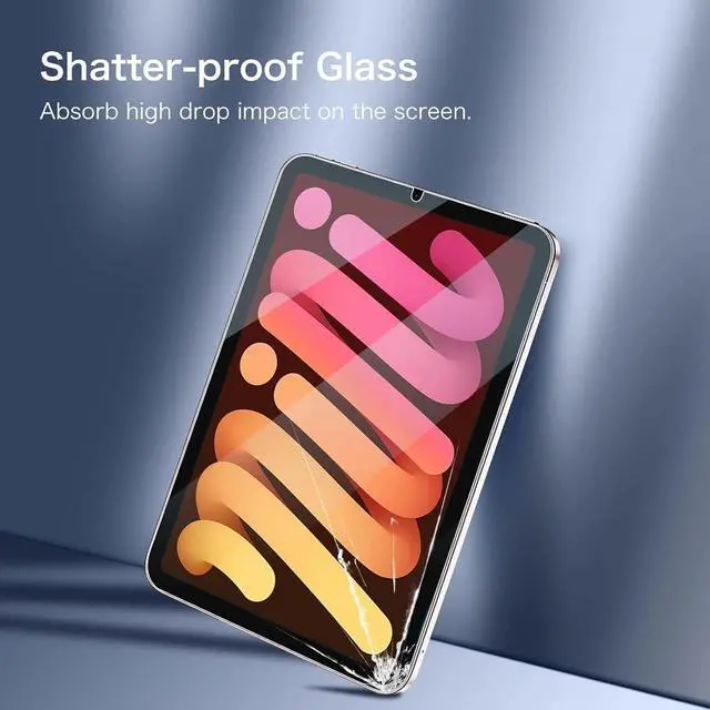 Alt view image 3 of 5 - For iPad Mini 6/Mini 7th Gen,9H Clear Tempered Glass Screen Protector