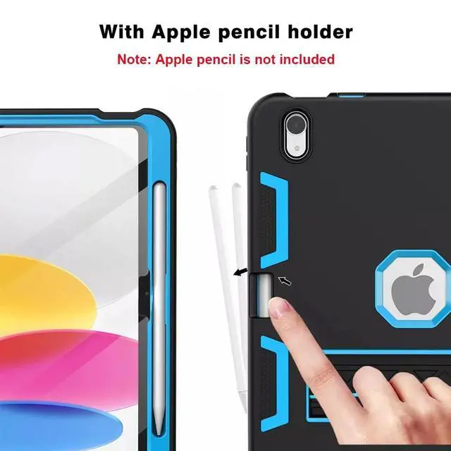 Alt view image 3 of 7 - For iPad Air 4th Gen 2020 / iPad Air 5th Gen 2022 10.9" Case Military Shockproof Heavy Duty Case