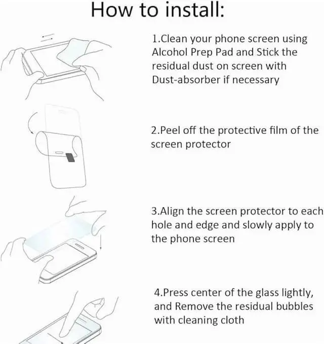 Alt view image 6 of 6 - For Samsung Galaxy A15 5G- Premium 9H Hardness Tempered Glass Screen Protector, Case Friendly