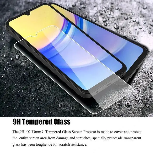 Alt view image 3 of 6 - For Samsung Galaxy A15 5G- Premium 9H Hardness Tempered Glass Screen Protector, Case Friendly
