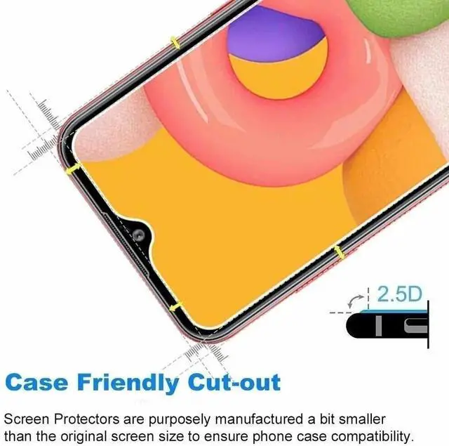 Alt view image 3 of 4 - For Samsung Galaxy A15 5G- Premium 9H Hardness Tempered Glass Screen Protector, Case Friendly