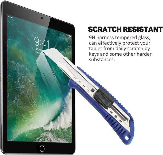 Alt view image 2 of 5 - For Apple iPad 9.7 inch ONLY ,9H Clear Tempered Glass Film Screen Protector ,Anti-Scratch,Case Friendly