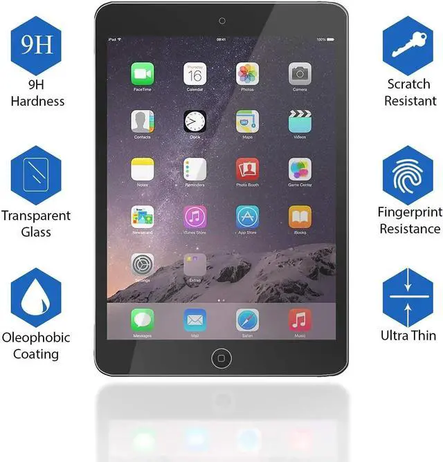 Alt view image 3 of 5 - For Apple iPad 9.7 inch ONLY ,9H Clear Tempered Glass Film Screen Protector ,Anti-Scratch,Case Friendly