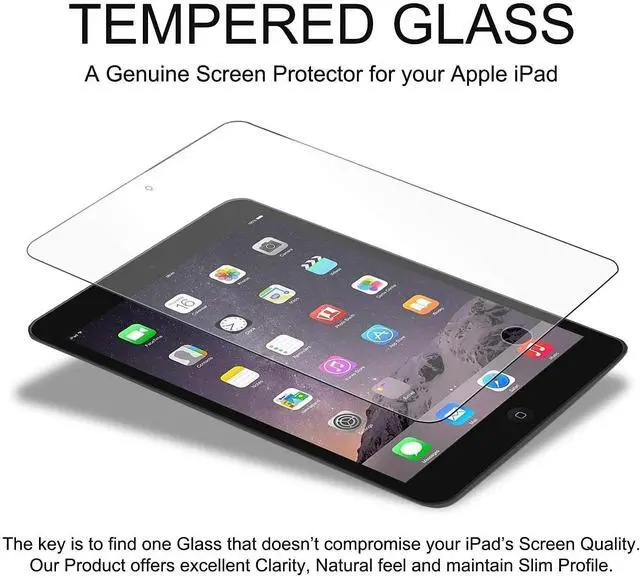 Alt view image 4 of 5 - For Apple iPad 9.7 inch ONLY ,9H Clear Tempered Glass Film Screen Protector ,Anti-Scratch,Case Friendly