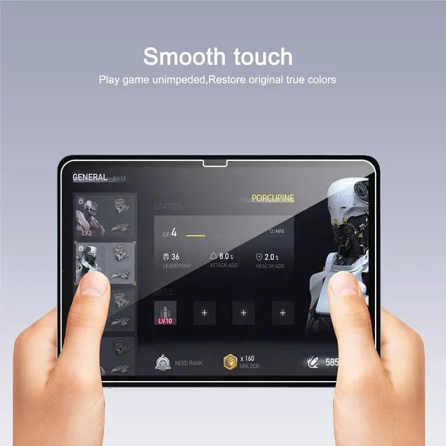 Alt view image 2 of 6 - For iPad Air 11" 2024/2025 Tempered Glass Screen Protector - HD Clear, Anti-Scratch