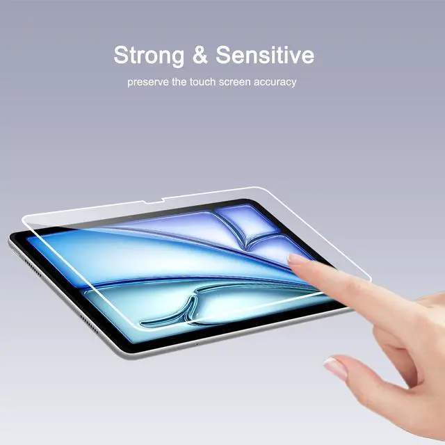 Alt view image 5 of 6 - For iPad Air 11" 2024/2025 Tempered Glass Screen Protector - HD Clear, Anti-Scratch