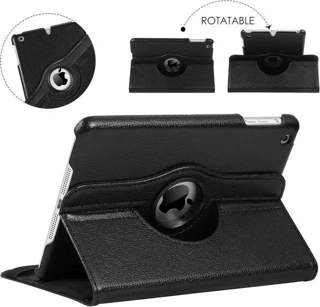 Alt view image 3 of 5 - Universal For Apple iPad Mini 1/mini 2/Mini 3 360 ° Rotating Leather Smart Case Stand Cover