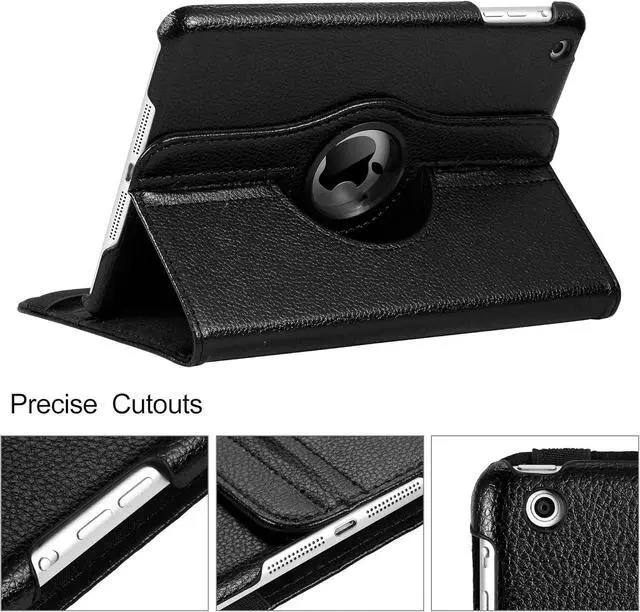 Alt view image 4 of 5 - Universal For Apple iPad Mini 1/mini 2/Mini 3 360 ° Rotating Leather Smart Case Stand Cover