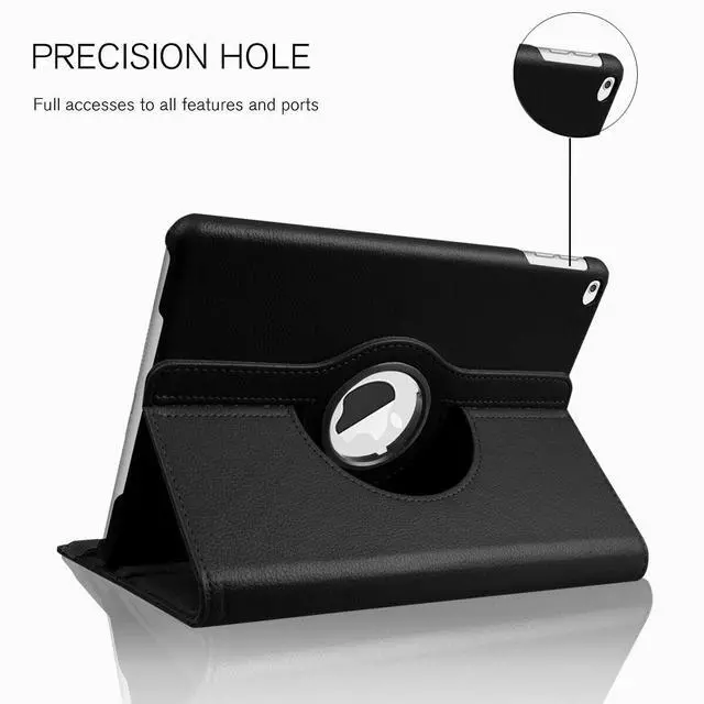 Alt view image 5 of 5 - Universal For Apple iPad Mini 1/mini 2/Mini 3 360 ° Rotating Leather Smart Case Stand Cover