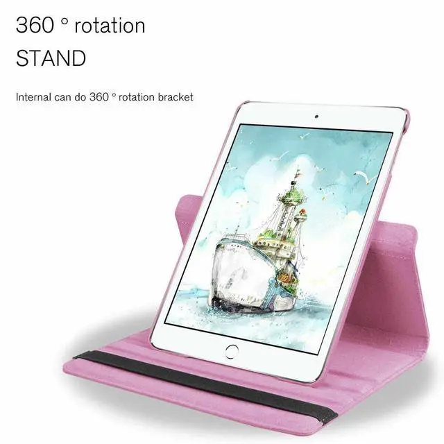 Alt view image 2 of 4 - Universal For Apple iPad Mini 1/mini 2/Mini 3 360 ° Rotating Leather Smart Case Stand Cover