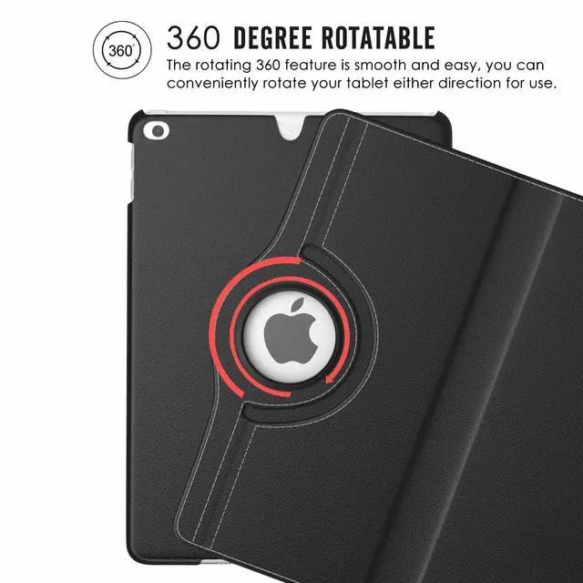 Alt view image 3 of 4 - For Apple iPad 2/3/4 , Universal 360° Rotating Shockproof Leather Folio Smart Stand Case