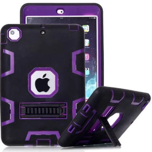 Main image of For Apple iPad 2/3/4, Shockproof Military Heavy Duty Rubber Kickstand Case Cover