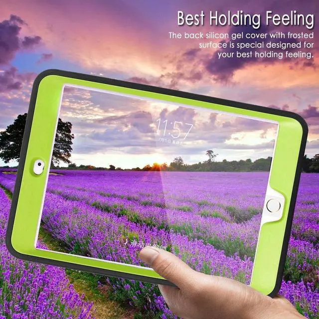 Alt view image 6 of 7 - For Apple iPad 2/3/4,Shockproof Military Heavy Duty Rubber Kickstand Case Cover
