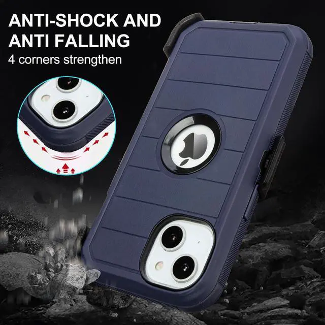 Alt view image 4 of 5 - Case For iPhone 15 Pro Max Shockproof Defender Rugged Case Holster W/Belt Clip
