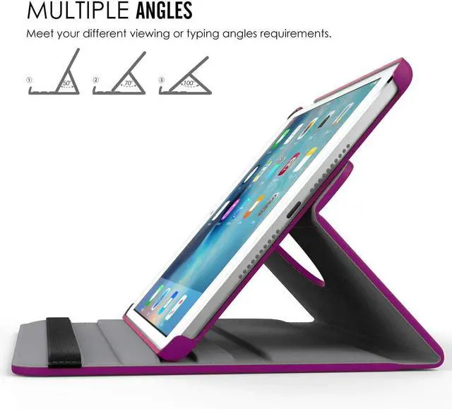 Alt view image 5 of 5 - For iPad 7/8th Gen 10.2 inch Case 360 Rotating Leather Smart Flip Stand Cover