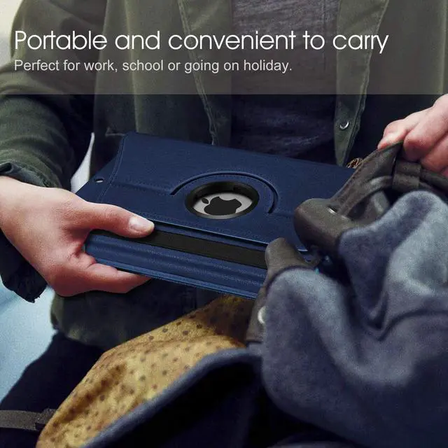 Alt view image 5 of 5 - For Apple iPad (2022) 10.9" 10th Gen 360° Rotating Leather Smart Case Cover