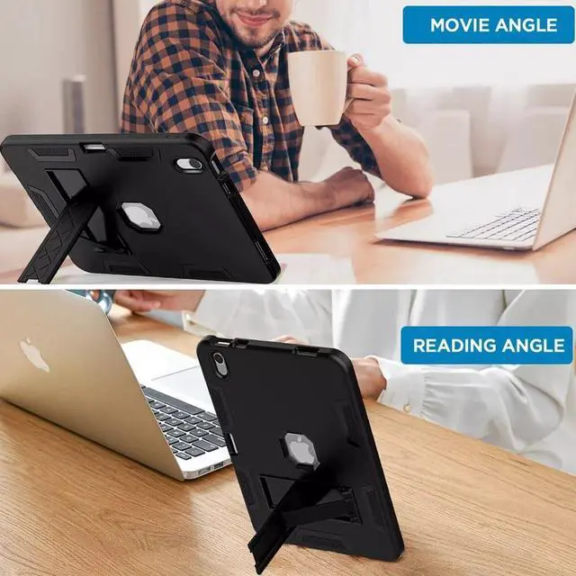 Alt view image 5 of 6 - For Apple iPad A16 Case 11 inch 2025 Shockproof Military Heavy Duty Stand Cover