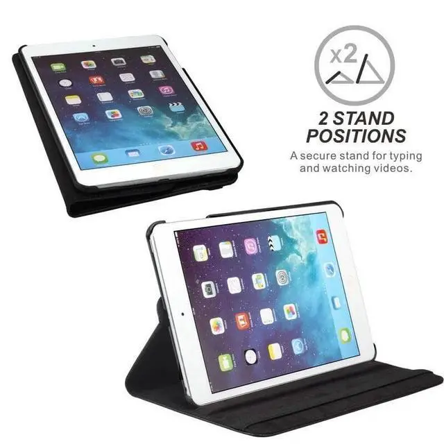 Alt view image 2 of 4 - Universal Case For iPad Mini 6 /Mini 7 360 Rotating Leather Folio Smart Stand Case Cover