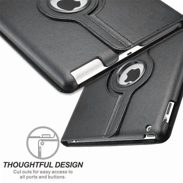 Alt view image 3 of 4 - Universal Case For iPad Mini 6 /Mini 7 360 Rotating Leather Folio Smart Stand Case Cover
