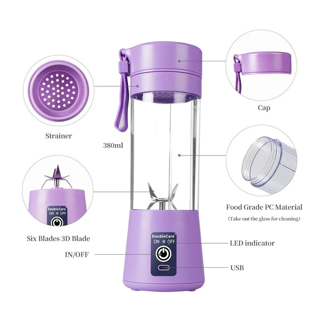 Alt view image 5 of 7 - Portable Blender, Electric USB Mini Juicer Blender For Shakes and Smoothies