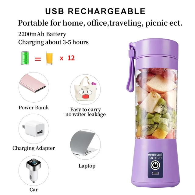 Alt view image 7 of 7 - Portable Blender, Electric USB Mini Juicer Blender For Shakes and Smoothies