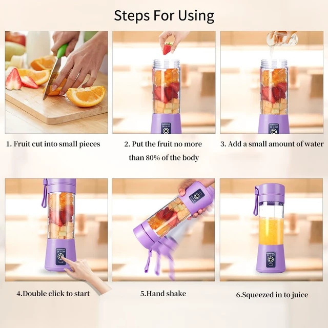 Alt view image 6 of 7 - Portable Blender, Electric USB Mini Juicer Blender For Shakes and Smoothies