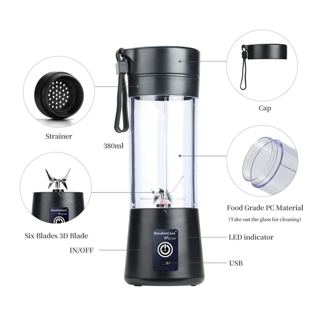 Alt view image 3 of 7 - Portable Blender, Electric USB Mini Juicer Blender For Shakes and Smoothies