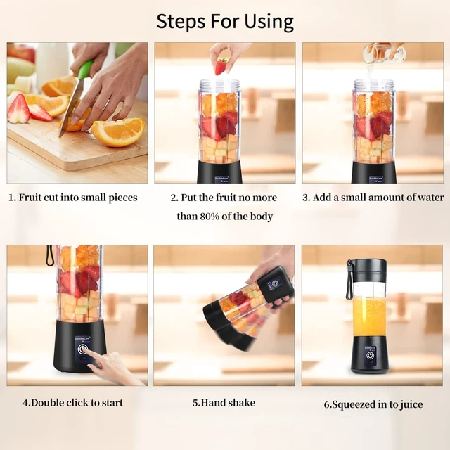 Alt view image 7 of 7 - Portable Blender, Electric USB Mini Juicer Blender For Shakes and Smoothies
