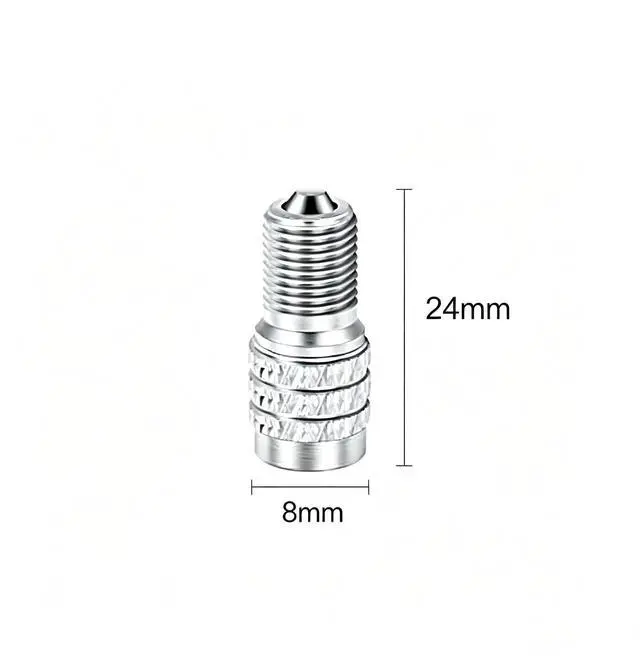 Main image of 5PCS Chrome Tire Valve Stem Extender Caps, 1 Extra Spare for Car Truck Van