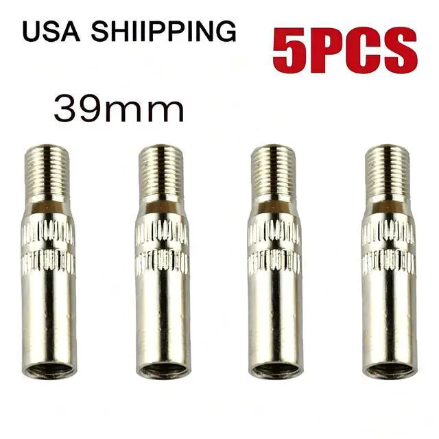 Alt view image 2 of 6 - 5PCS Chrome Tire Valve Stem Extender Caps, 1 Extra Spare for Car Truck Van