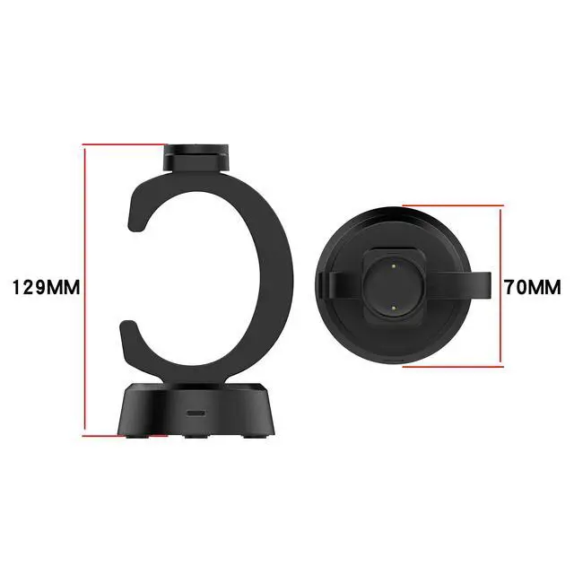 Alt view image 2 of 7 - Charger Dock for Amazfit Bip 6/Active 2/Active 2 Square Smrtwatch, Charger Replacement Upgraded Magnetic Watch Charging Stand with 3.3Ft USB-C Charging Cable