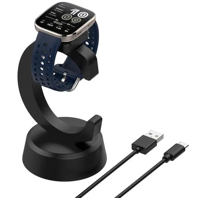 Alt view image 3 of 7 - Charger Dock for Amazfit Bip 6/Active 2/Active 2 Square Smrtwatch, Charger Replacement Upgraded Magnetic Watch Charging Stand with 3.3Ft USB-C Charging Cable