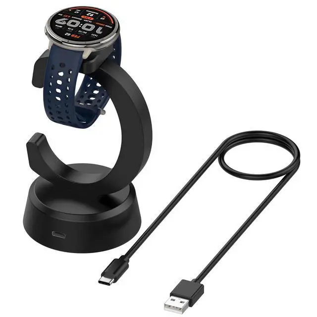 Alt view image 4 of 7 - Charger Dock for Amazfit Bip 6/Active 2/Active 2 Square Smrtwatch, Charger Replacement Upgraded Magnetic Watch Charging Stand with 3.3Ft USB-C Charging Cable