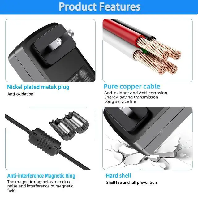 Alt view image 6 of 7 - 24V 1.5A Power Supply, DC 24V Power Cord, fit for DC24V LED Light Strip, 24 Volt Diffuser, 100-240V 50/60hz 24Volt 1.5A 1.2A 1A 0.5A 36W 24W Adapter with 5 Tips, (Not Battery Charger).