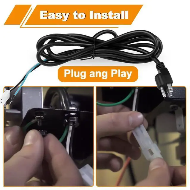 Alt view image 3 of 6 - 8 Feet Power Cord Replacement Parts Compatible with Pit Boss, Traeger Wood Pellet Smoker Grills