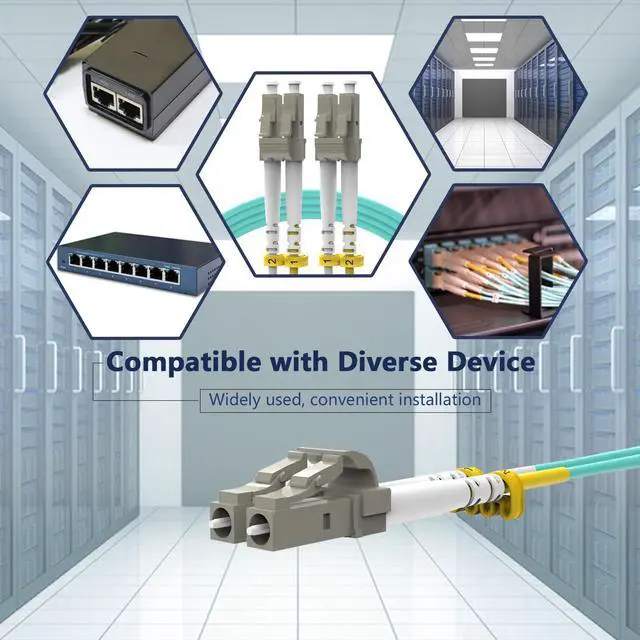 Alt view image 7 of 7 - OM4 LC to LC Fiber Patch Cable 2M/7ft