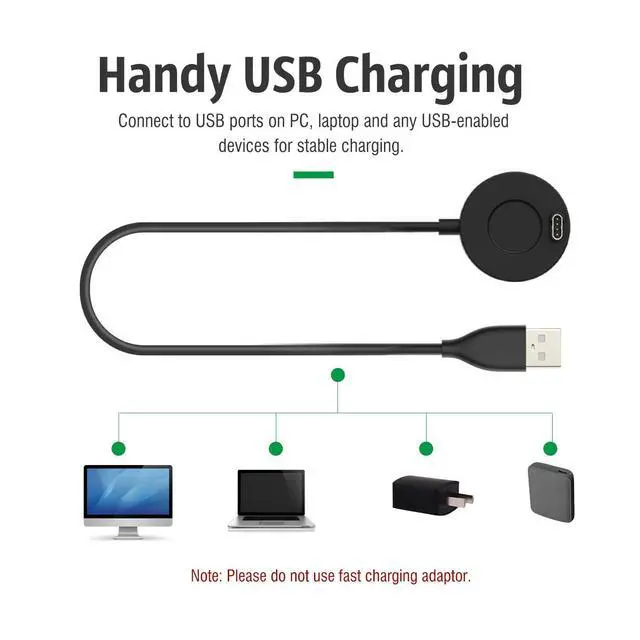 Alt view image 6 of 7 - Charger Compatible for Garmin Fenix 5/5S/5X, Fenix 6/6S/6X, Fenix 7/7S/7X, Fenix 8 Charger Charging Stand, Charging Dock Station Cradle Holder with 1m USB Cable for Vivoactive 3/4/5/6 Smartwatch