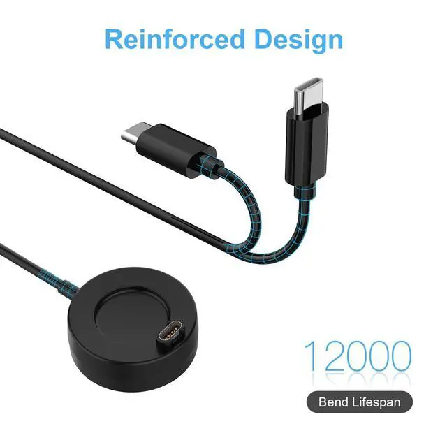 Alt view image 6 of 7 - 2-Pack USB-C Charging Cables for Garmin Charger Cable Stand, 1m Long & 30cm Short Watch Charging Dock Station for Garmin Fenix 7 6 5, Vivoactive 5 4 3, Forerunner 935, 245
