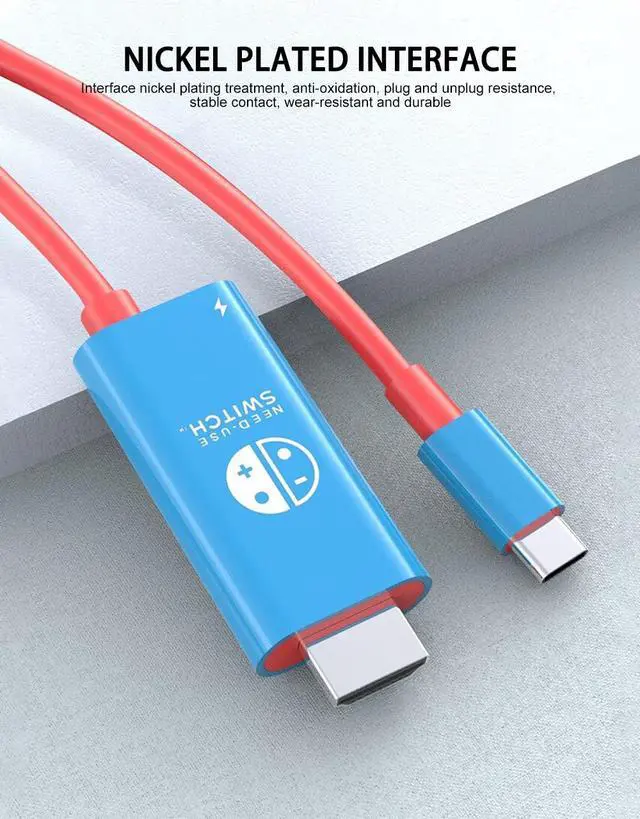 Alt view image 6 of 7 - USB C to HDMI Cable 2 in 1 Steam Deck Adapter 4K 60Hz HDMI 100W Charging Port, Monitor TV Connector Cable USB C Dock for Steam Deck OLED/ROG Xbox Ally/iPad/Samsung Galaxy Dex/Tablet/iPhone 17 6.6TF