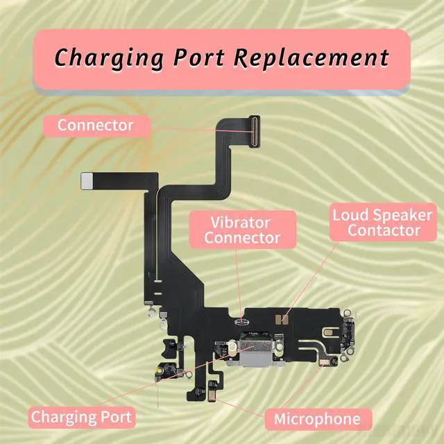 Alt view image 3 of 6 - Charging Port Replacement Dock Connector for iPhone 14 Pro