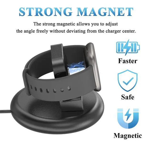 Alt view image 3 of 7 - Charger Dock for Fitbit Versa 4/Versa 3/Sense 2/Sense, Anti-Slip Charging Stand Dock with 4.4Ft USB C Cable Cord for Sense 2/Sense/Versa 4/Versa 3 Smartwatch