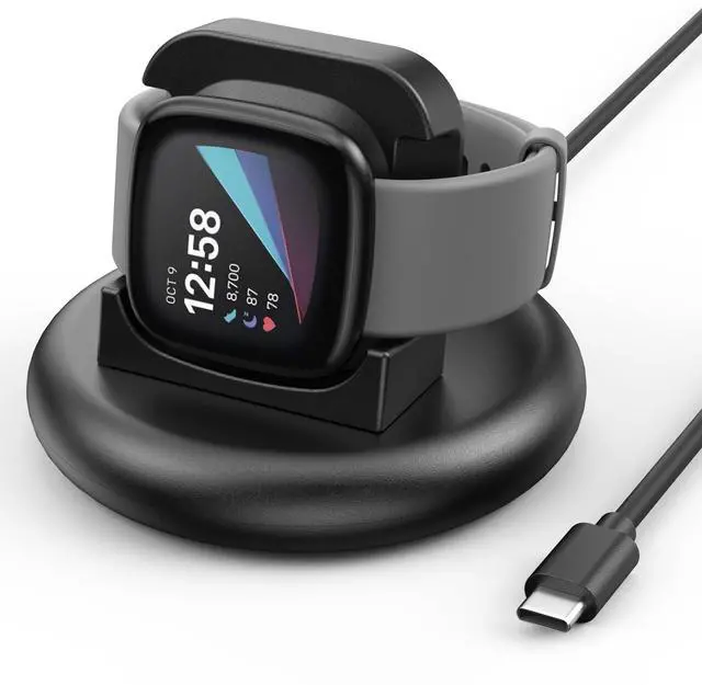 Main image of Charger Dock for Fitbit Versa 4/Versa 3/Sense 2/Sense, Anti-Slip Charging Stand Dock with 4.4Ft USB C Cable Cord for Sense 2/Sense/Versa 4/Versa 3 Smartwatch