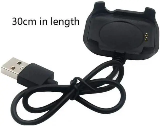 Alt view image 2 of 7 - 2Pcs Black 30cm USB Chargeable Charging Cable Adapter,Charging Cable Charger Cord for HW22 Intelligent Watch Magnetic Charger Dock Holder Stand,Smartwatch Cables and Chargers, Smartwatch Accessories