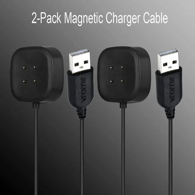 Alt view image 5 of 5 - 2Pack Compatible with Fitbit Versa 3 4 /Sense 1 2 Charger, Not for Versa/Versa 1/Versa 2 Replacement Charging Cradle Dock Stand Cable for Smart Watch Versa 4