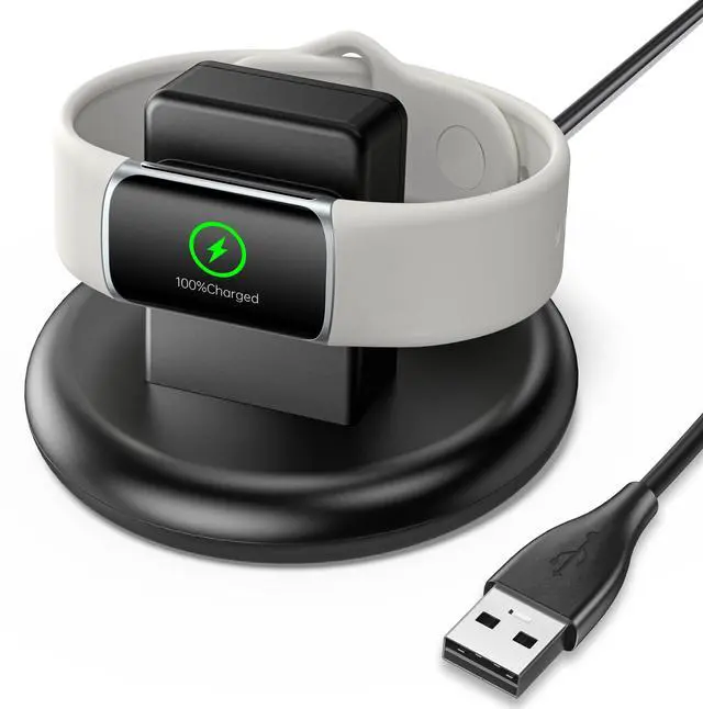 Main image of Charger Stand for Fitbit Charge 6/5 & Luxe, Magnetic Dock with 4.4ft USB Cable, Fast-Charging Accessory with Stable Base for Fitbit Charge 6 / Charge 5 / Luxe Smartwatch (Black)